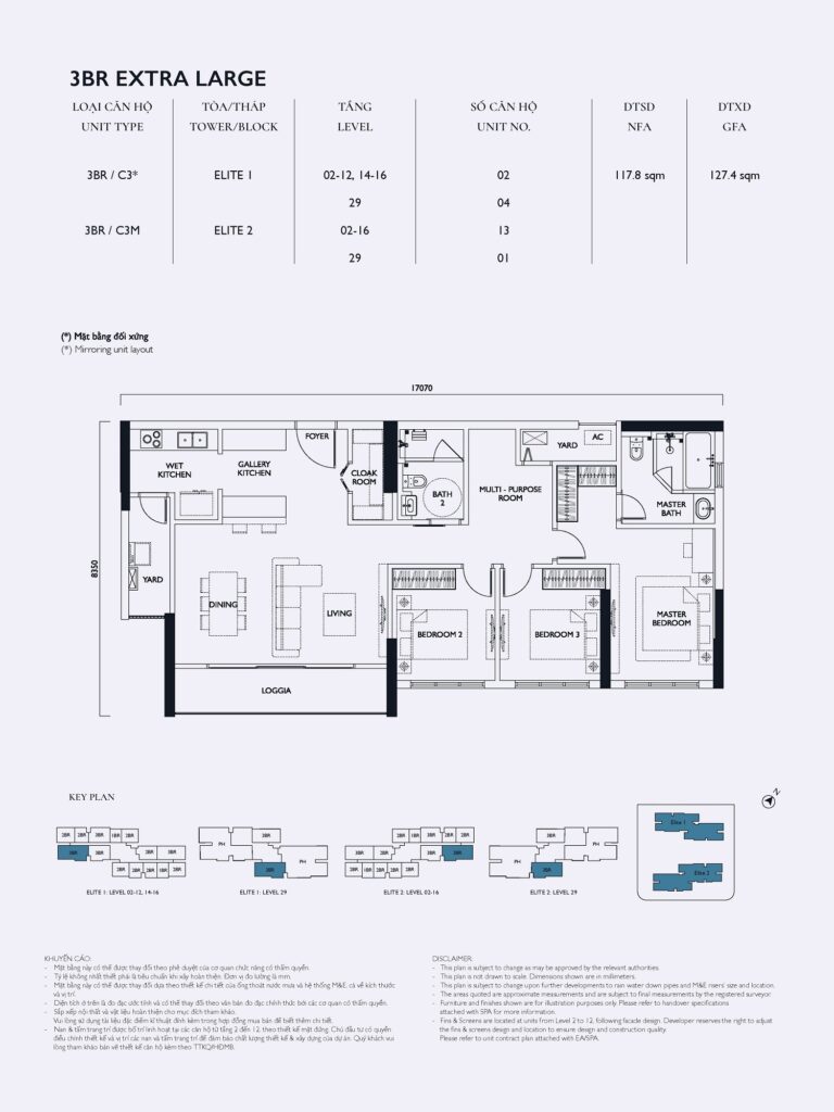 Căn 117m2 - chung cư Senique Hà Nội - Vinhomes Ocean Park