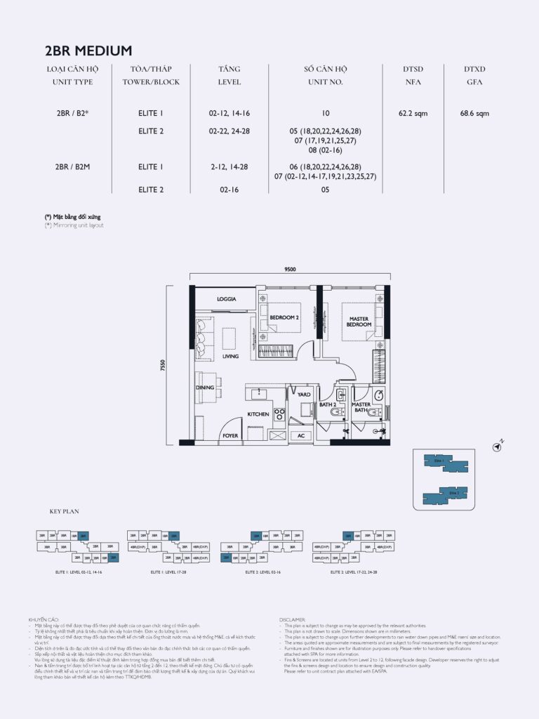 Căn 62m2 - chung cư Senique Hà Nội - Vinhomes Ocean Park