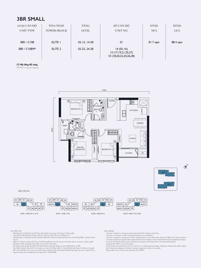 Căn 81,7 m2 - chung cư Senique Hà Nội - Vinhomes Ocean Park