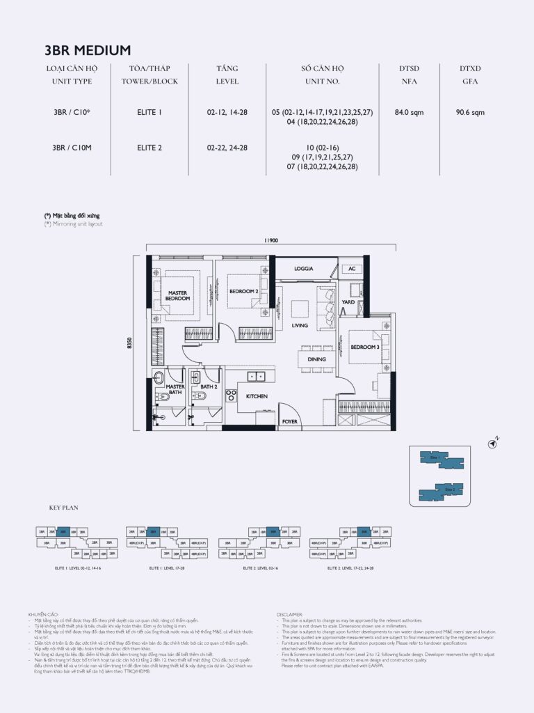 Căn 84m2 - chung cư Senique Hà Nội - Vinhomes Ocean Park