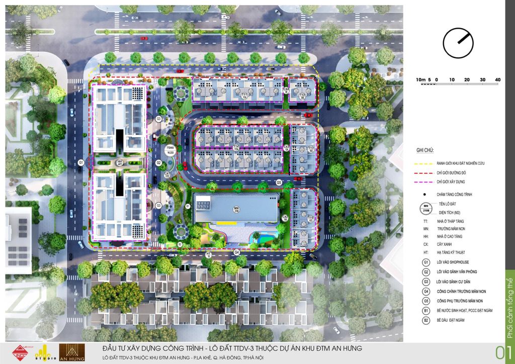 Mặt Bằng Liền kề dự án The Charm An Hưng 2