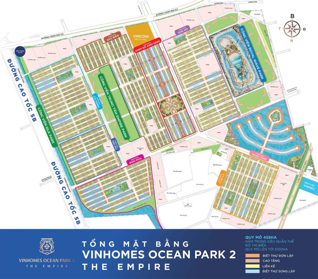 Mặt bằng tổng thể dự án Vinhomes Ocean Park 2