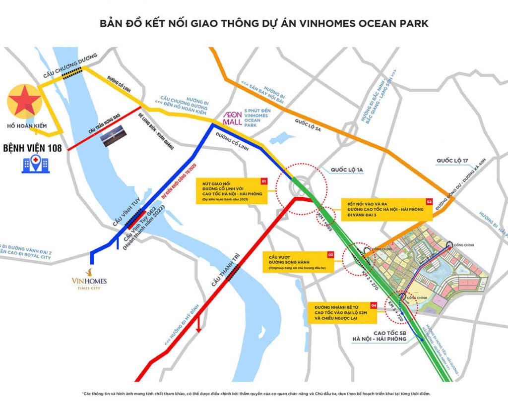 Vị trí dự án Vinhome Ocean Park